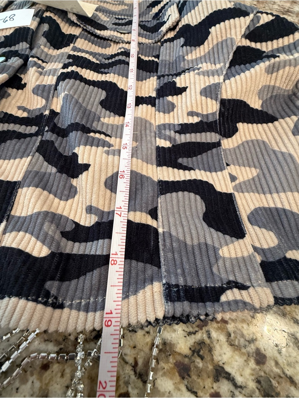 Savanna Jane jacket cowgirl camo open back rhinestone fringe SZ M - Picture 9 of 12